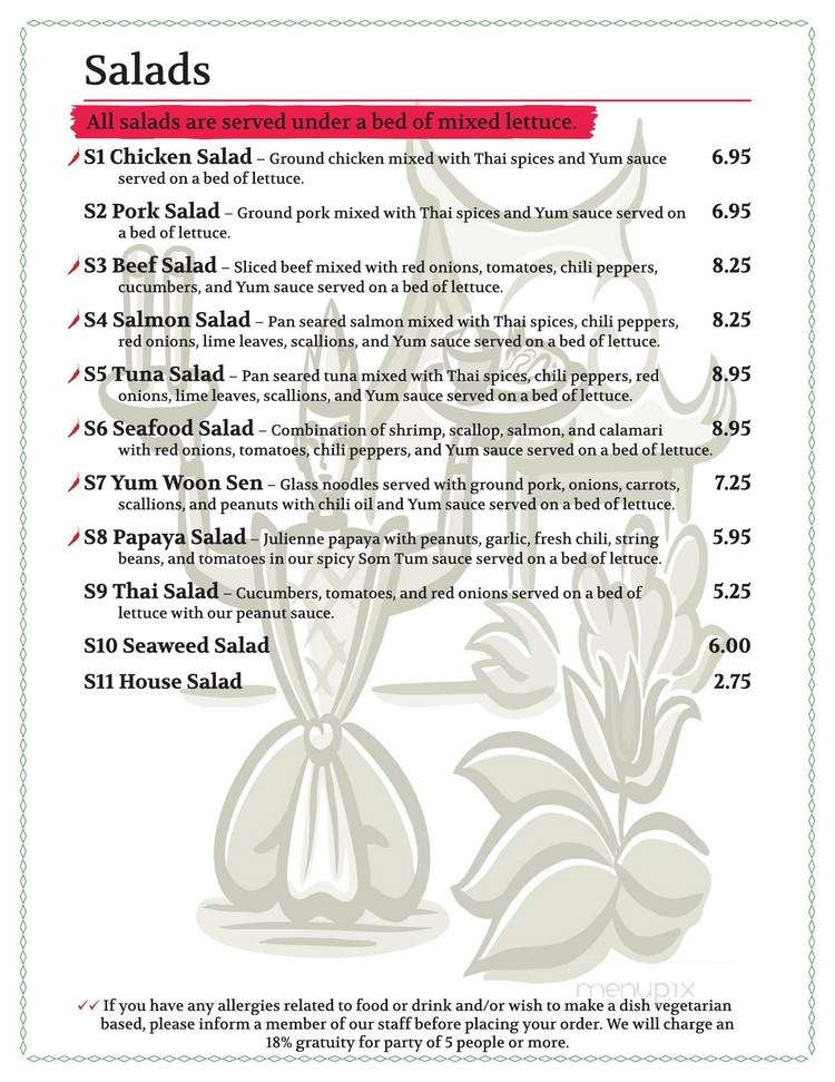 Fuji San - Cockeysville, MD menu_pic