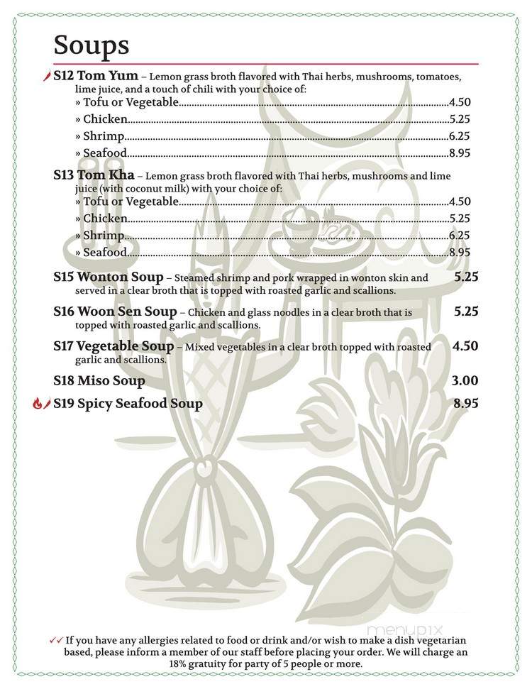 Fuji San - Cockeysville, MD menu_pic