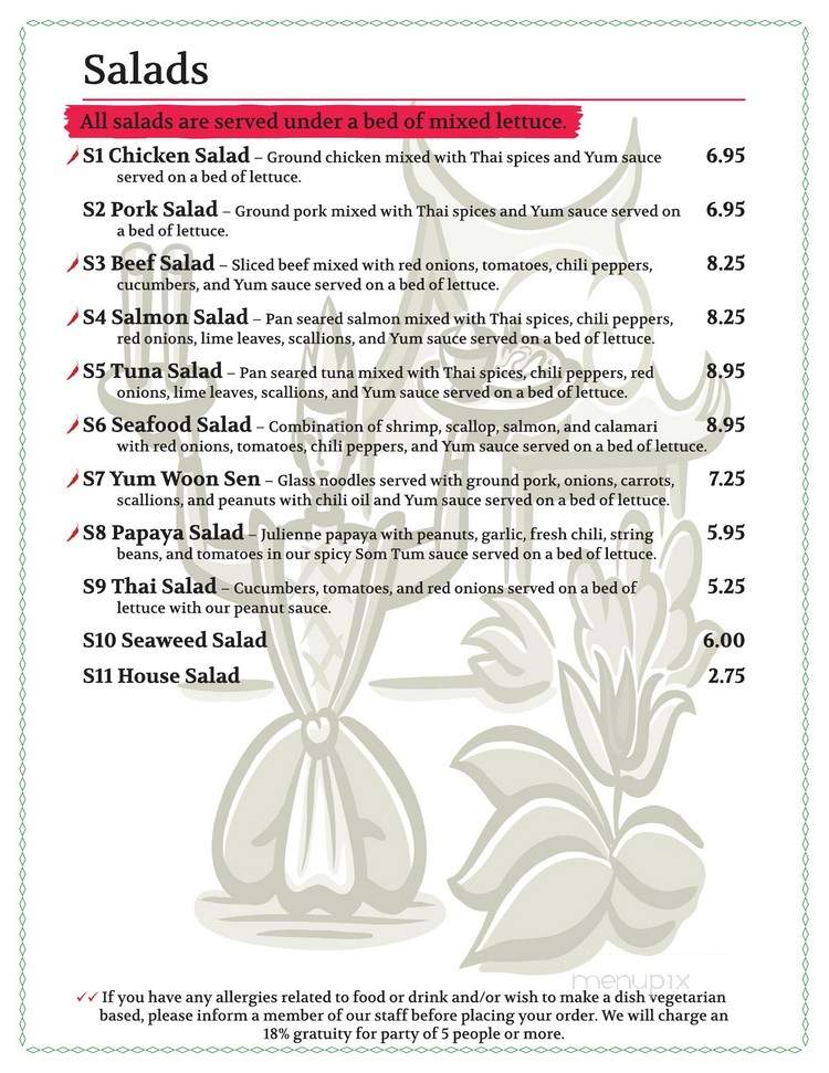 Fuji San - Cockeysville, MD menu_pic