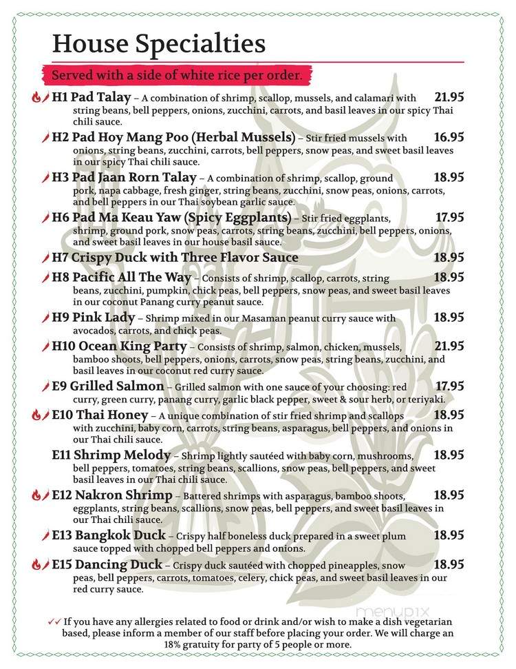 Fuji San - Cockeysville, MD menu_pic