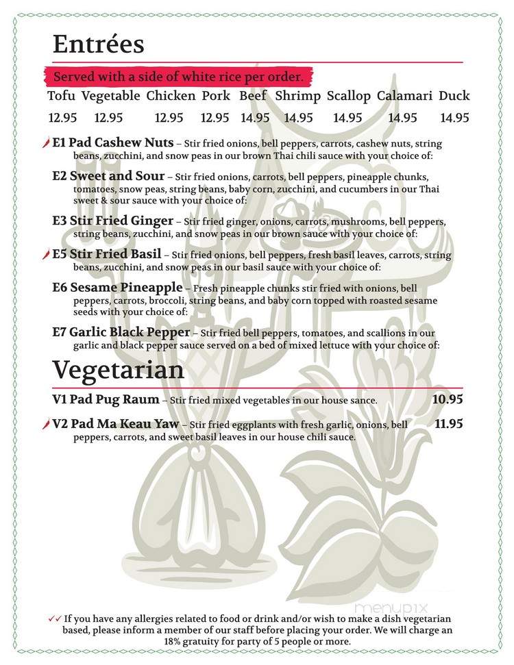 Fuji San - Cockeysville, MD menu_pic