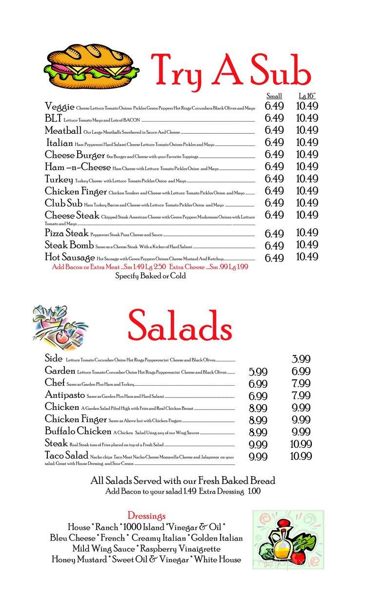 Joey's Restaurant - Houtzdale, PA menu_pic