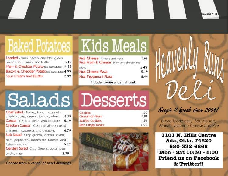 Heavenly Buns Deli - Ada, OK menu_pic