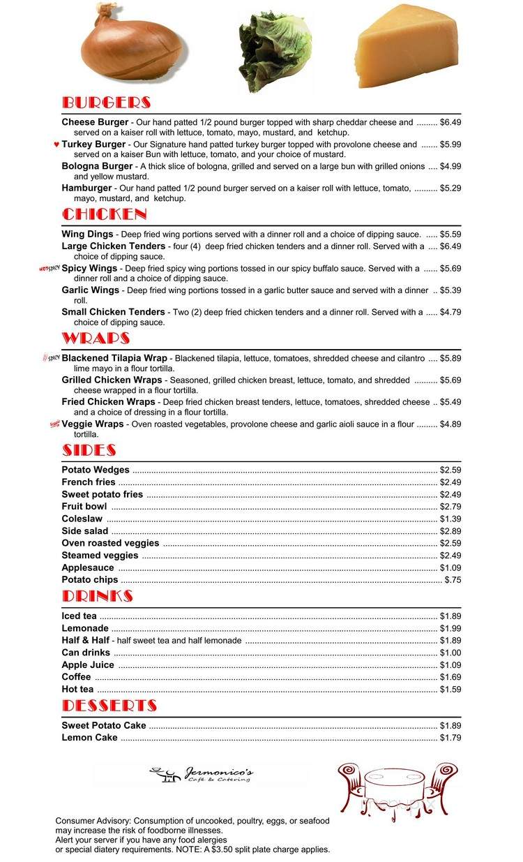 Jermonico's Cafe - Weldon, NC menu_pic
