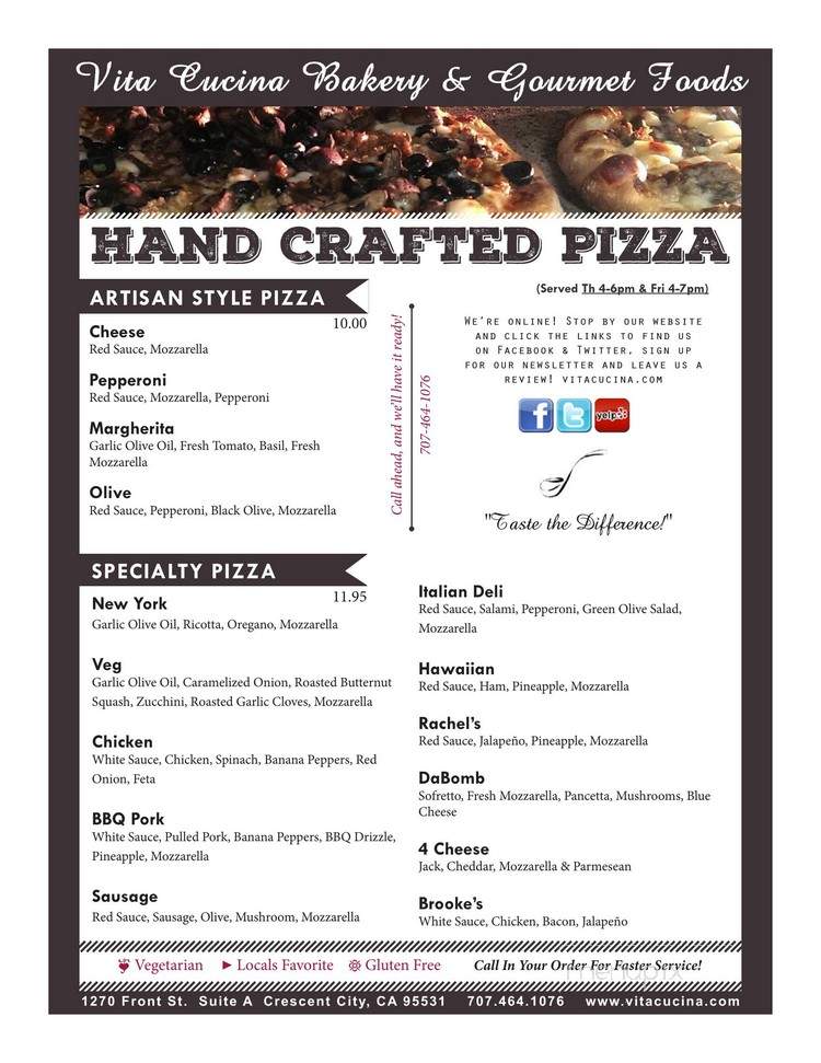 Vita Cucina - Crescent City, CA menu_pic