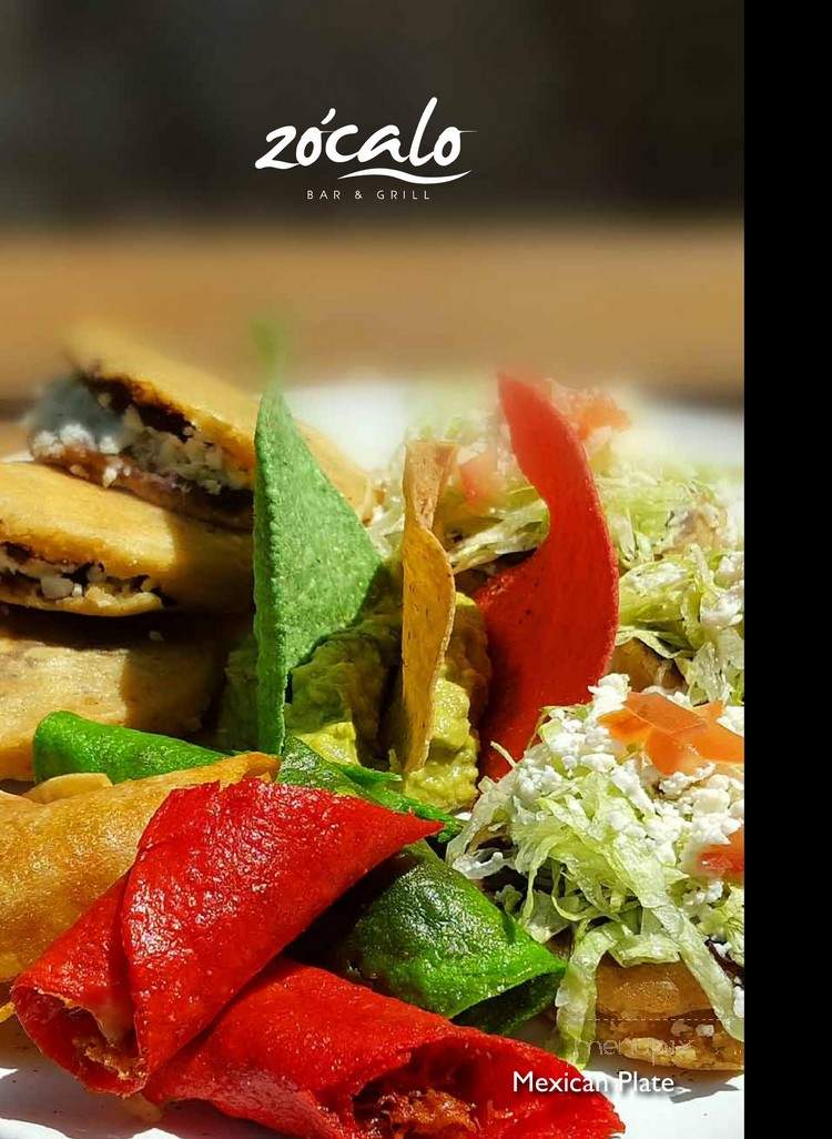 Zocalo Bar & Grill - Brownsville, TX menu_pic