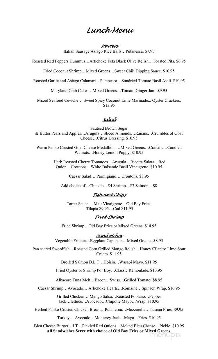 Gerardo's Seafood Cafe - Beacon, NY menu_pic