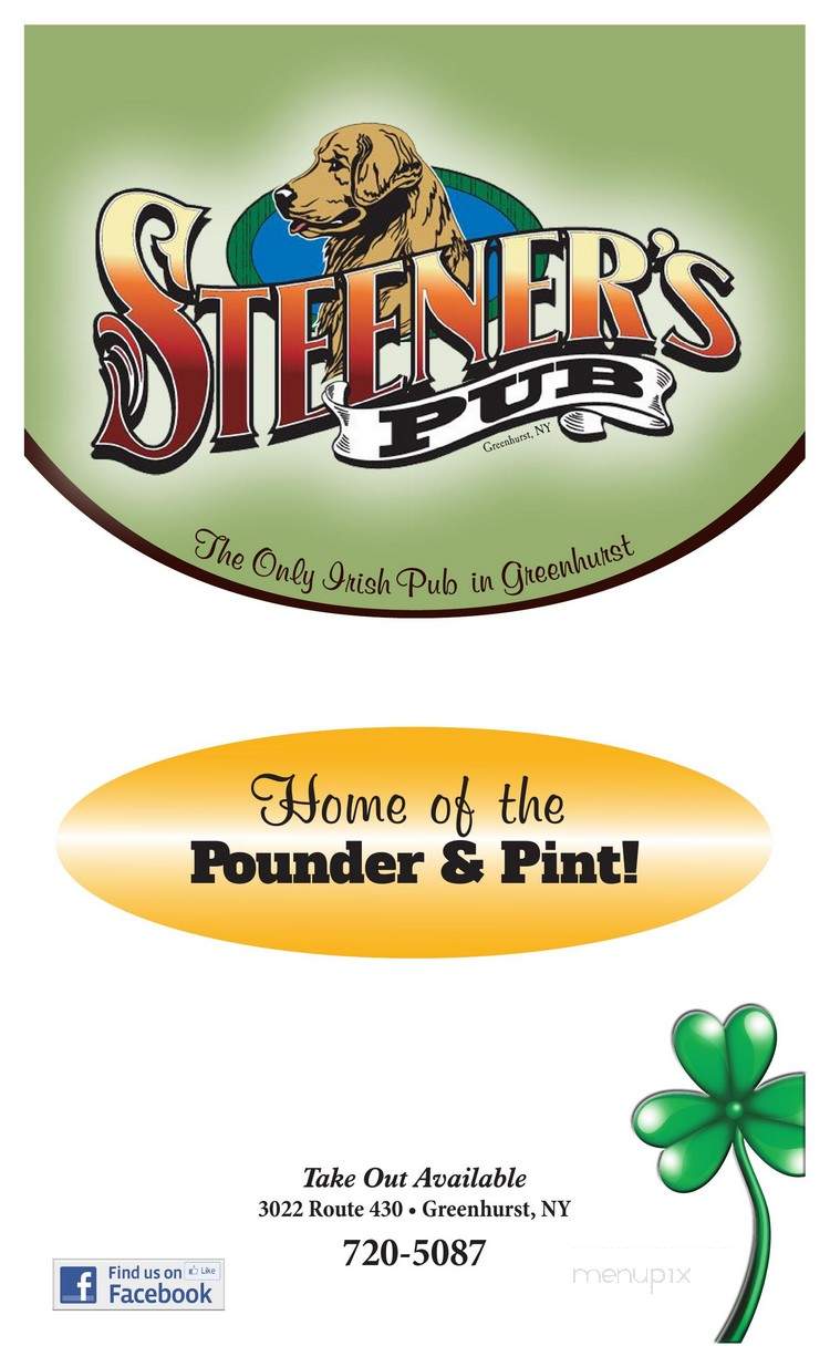 Steener's Pub - Bemus Point, NY menu_pic