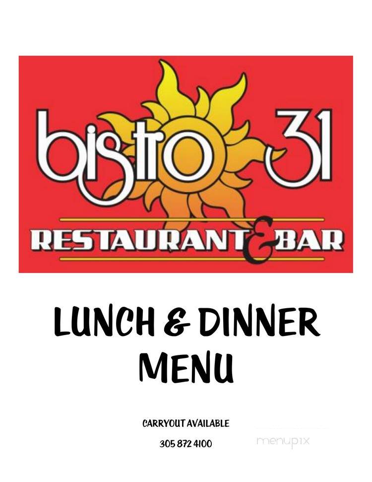 Bistro 31 - Big Pine Key, FL menu_pic