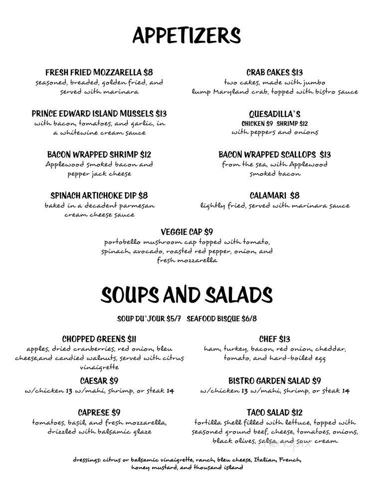 Bistro 31 - Big Pine Key, FL menu_pic