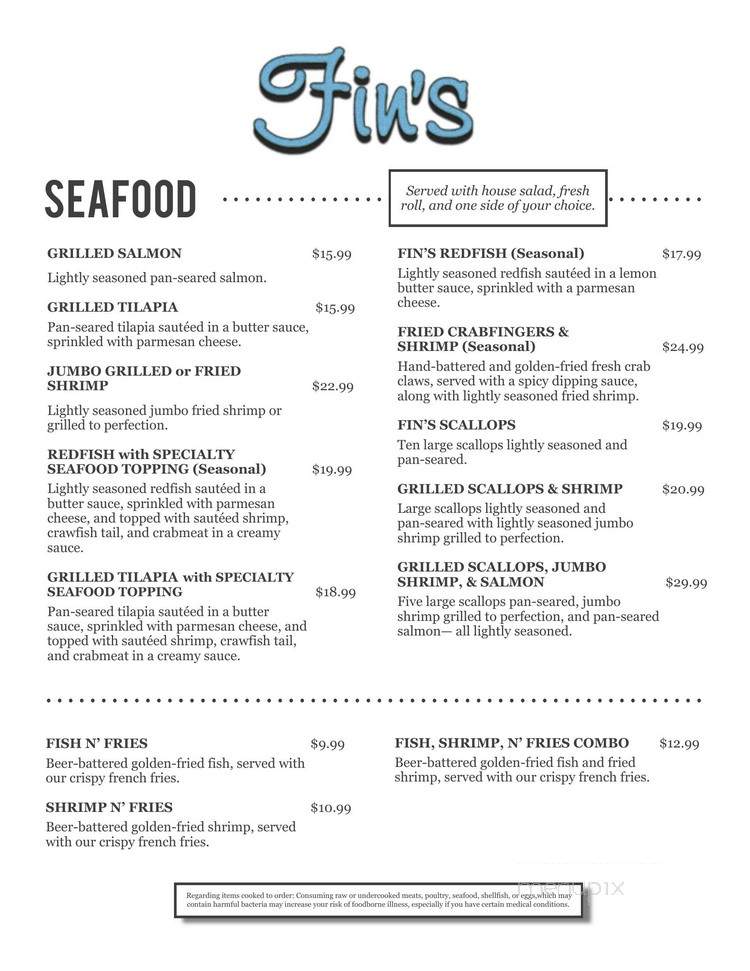 Fin's Seafood & Steak - Flowood, MS