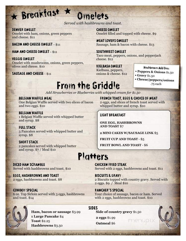 Lone Star Ranch House - Yakima, WA menu_pic