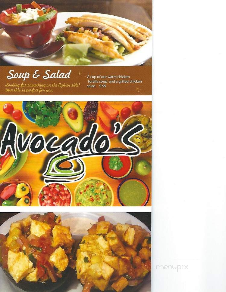 Avocado's - Monroe, LA menu_pic