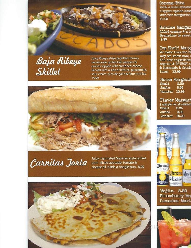 Avocado's - Monroe, LA menu_pic