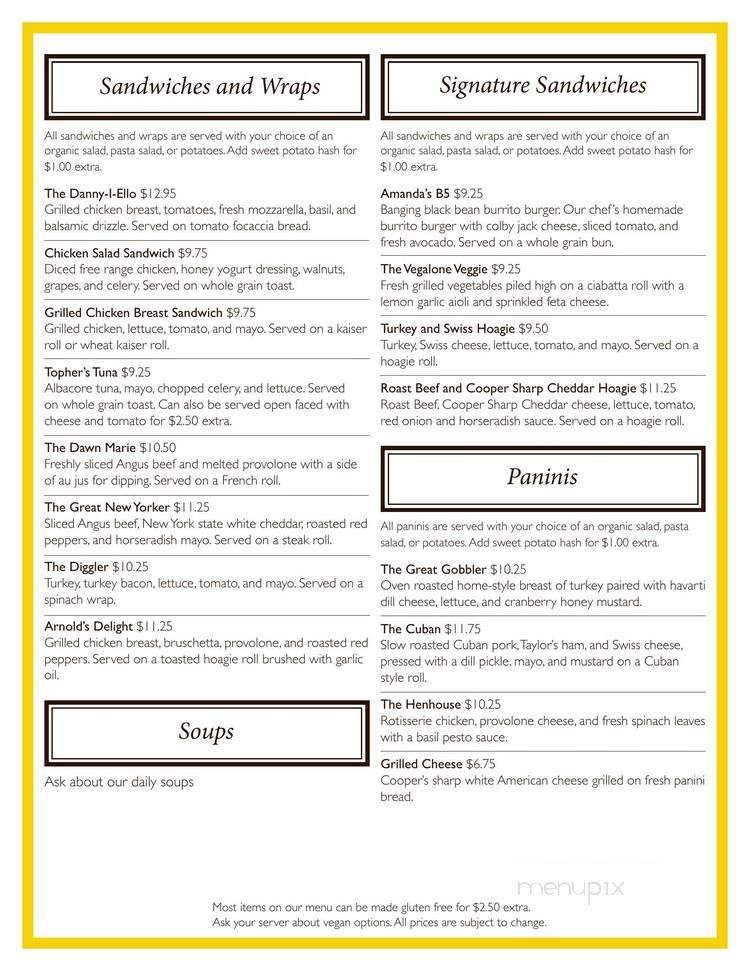 Blissful Banana Cafe - Orland Park, IL menu_pic