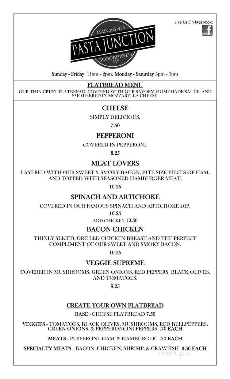 Pasta Junction - Brookhaven, MS menu_pic