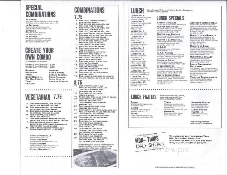Senor Fiesta - Gainesville, GA menu_pic
