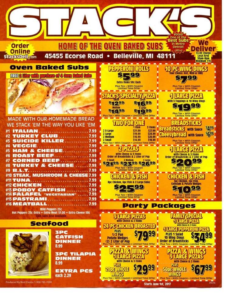 Stack's Liquor & Deli - Belleville, MI menu_pic