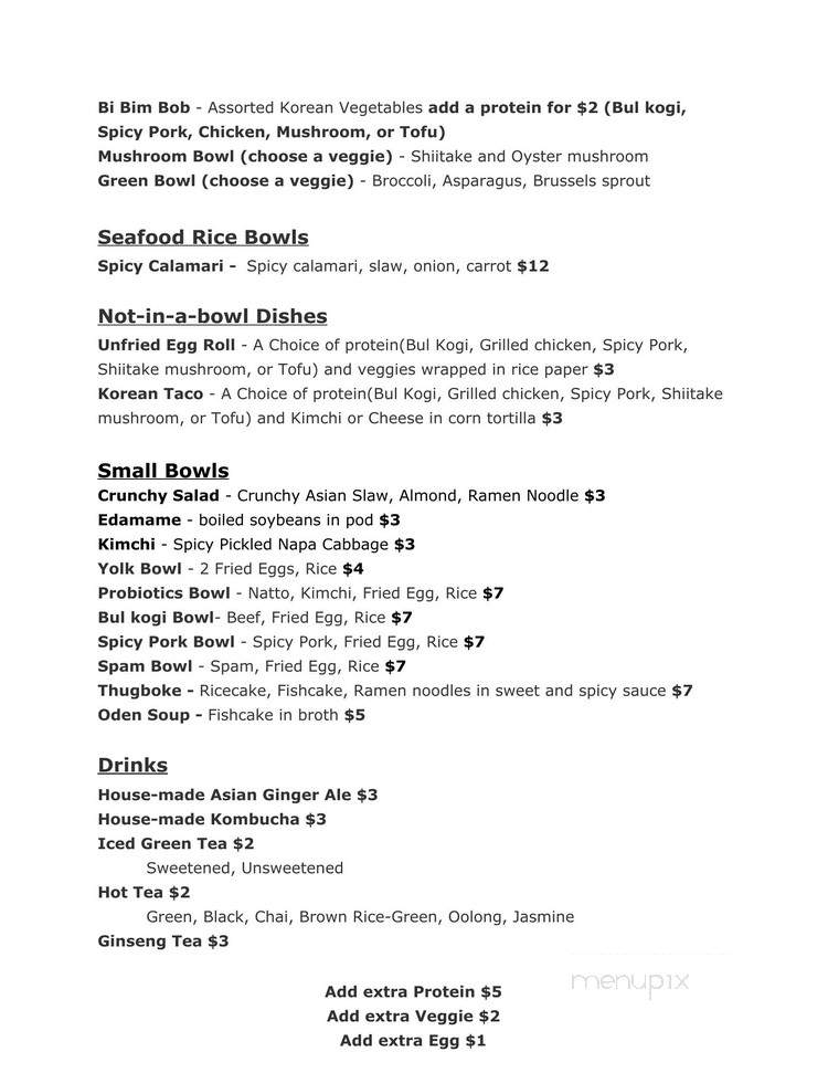 Yolk Asian Kitchen - Clemson, SC menu_pic