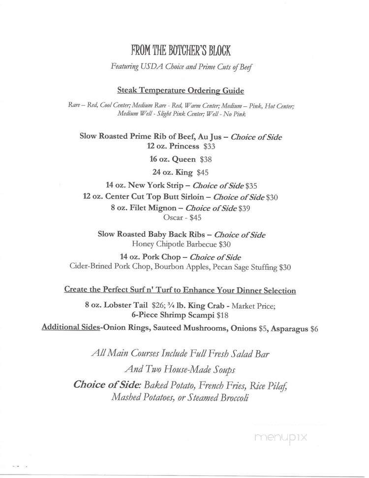 Caldwell House Restaurant - Lake George, NY menu_pic