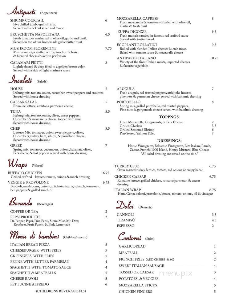 Da Vinci Italian Eatery - Mechanicsburg, PA menu_pic