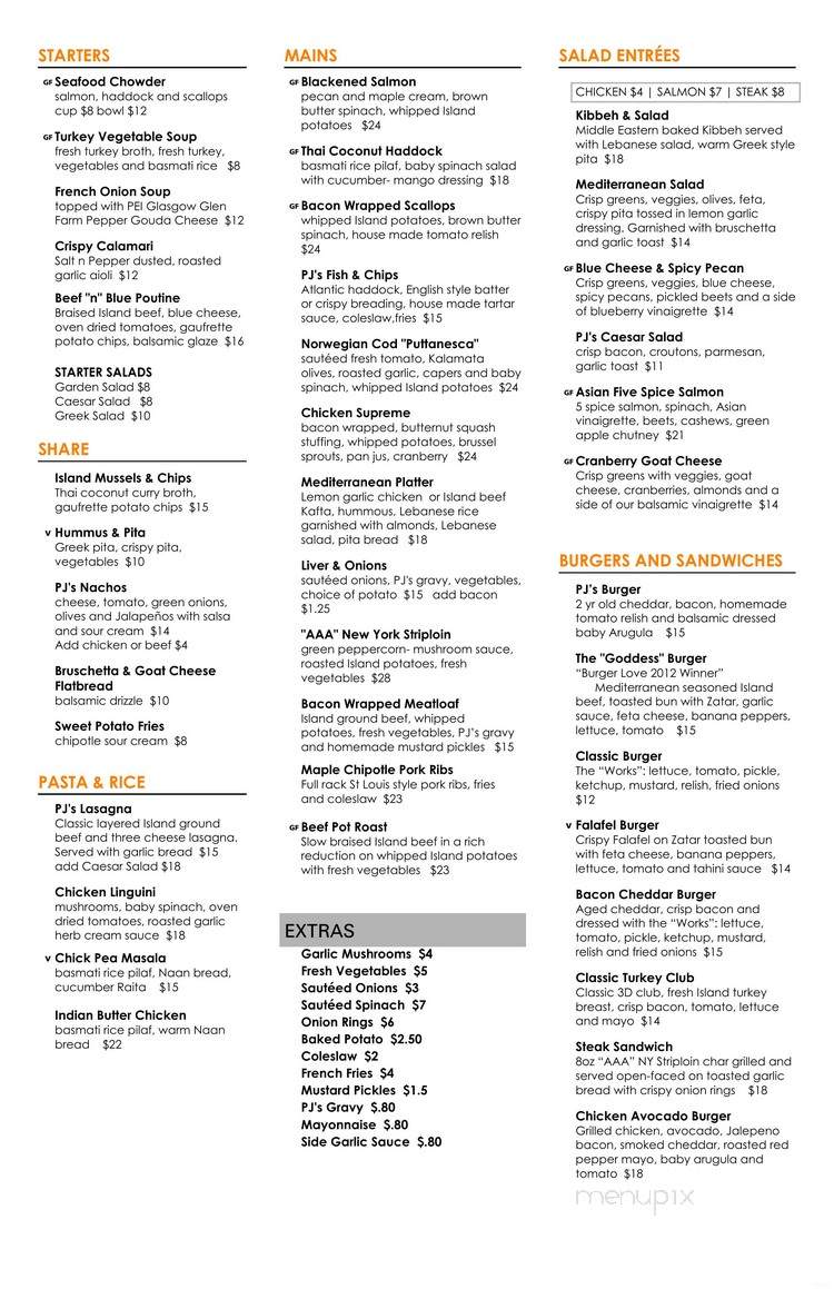 Papa Joe's - Charlottetown, PE menu_pic