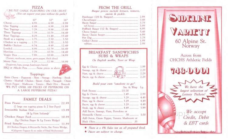 Market Square Restaurant - South Paris, ME menu_pic