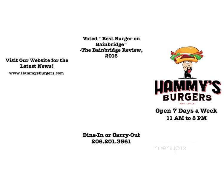 Hammy's Burgers - Bainbridge Island, WA menu_pic