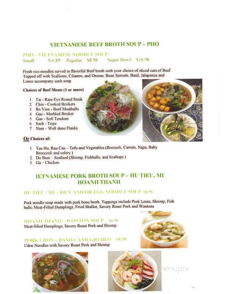 H's Pho - Waukee, IA menu_pic