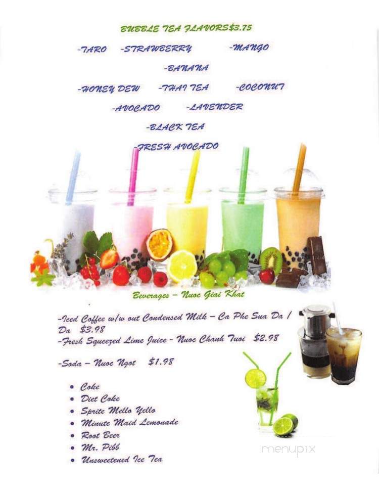 H's Pho - Waukee, IA menu_pic