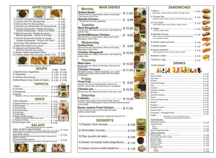 Sabor de Mel - Carbondale, IL menu_pic