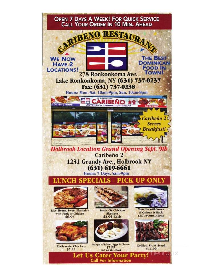 Caribeno Restaurant - Ronkonkoma, NY