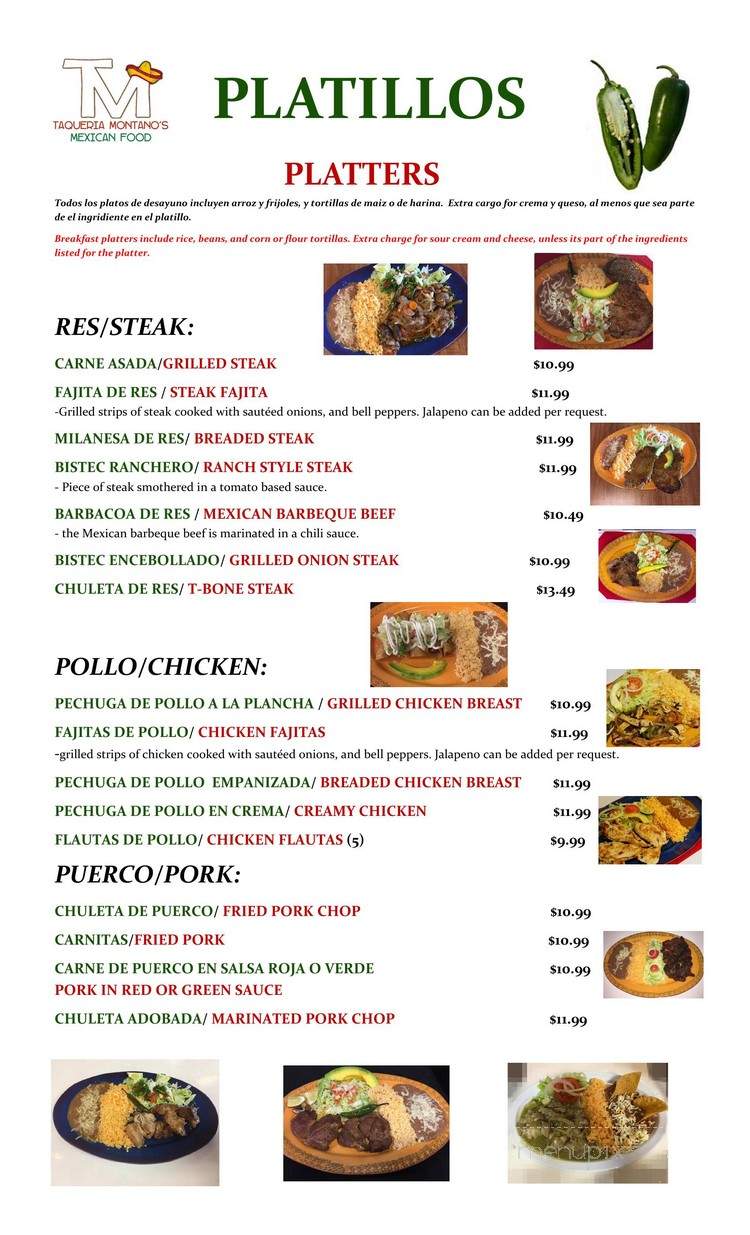 Taqueria Montano's Mexican Food - Port Saint Lucie, FL menu_pic