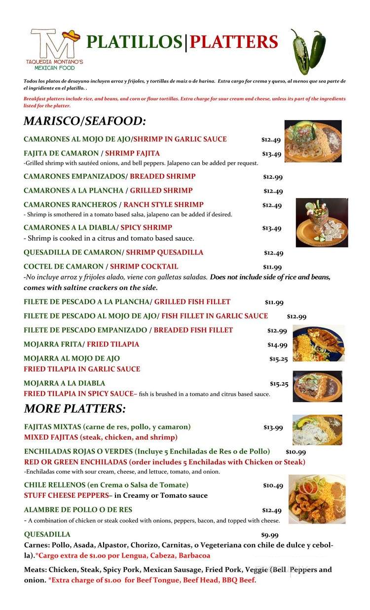 Taqueria Montano's Mexican Food - Port Saint Lucie, FL menu_pic