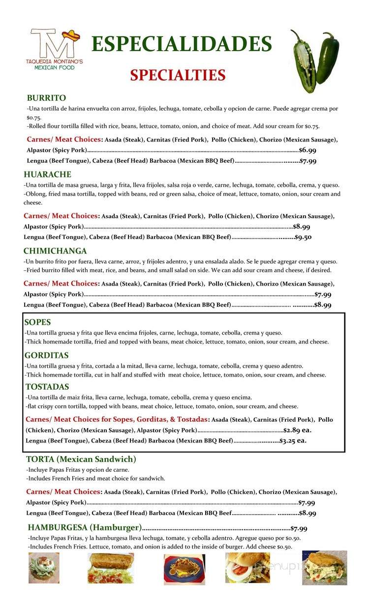 Taqueria Montano's Mexican Food - Port Saint Lucie, FL menu_pic