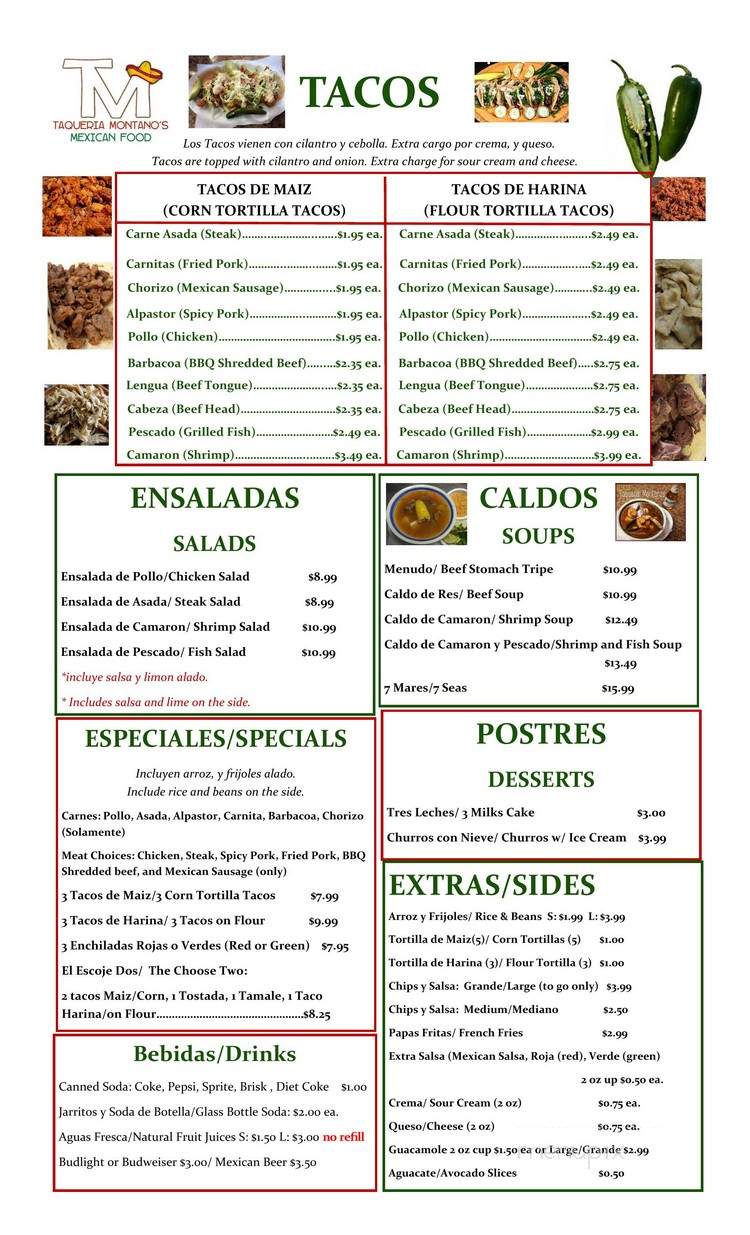 Taqueria Montano's Mexican Food - Port Saint Lucie, FL menu_pic