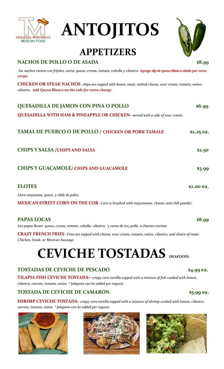 Taqueria Montano's Mexican Food - Port Saint Lucie, FL menu_pic