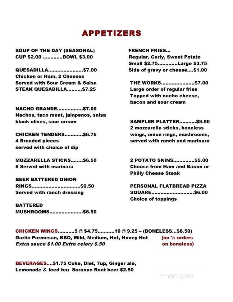 Mayfield Grill - Mayfield, NY menu_pic
