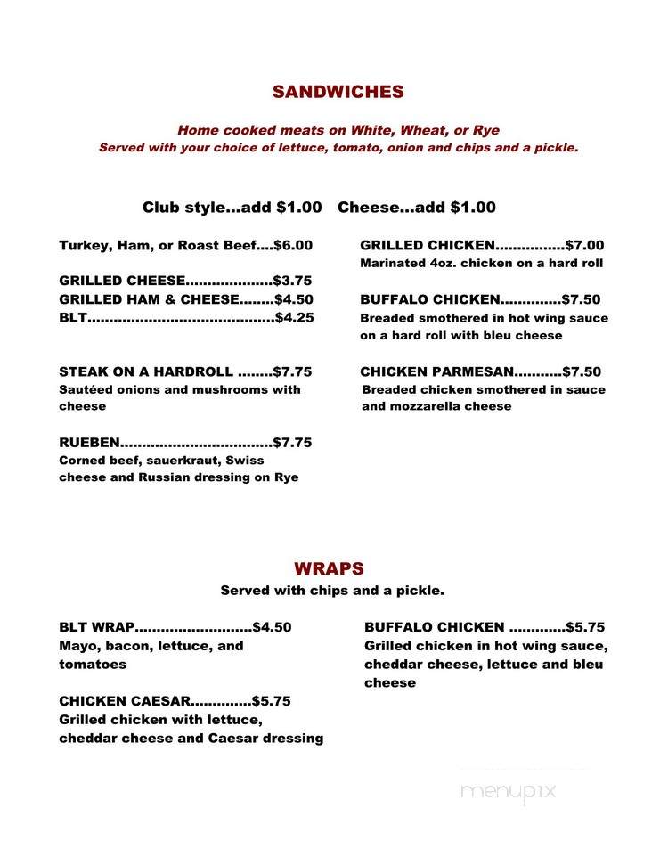 Mayfield Grill - Mayfield, NY menu_pic