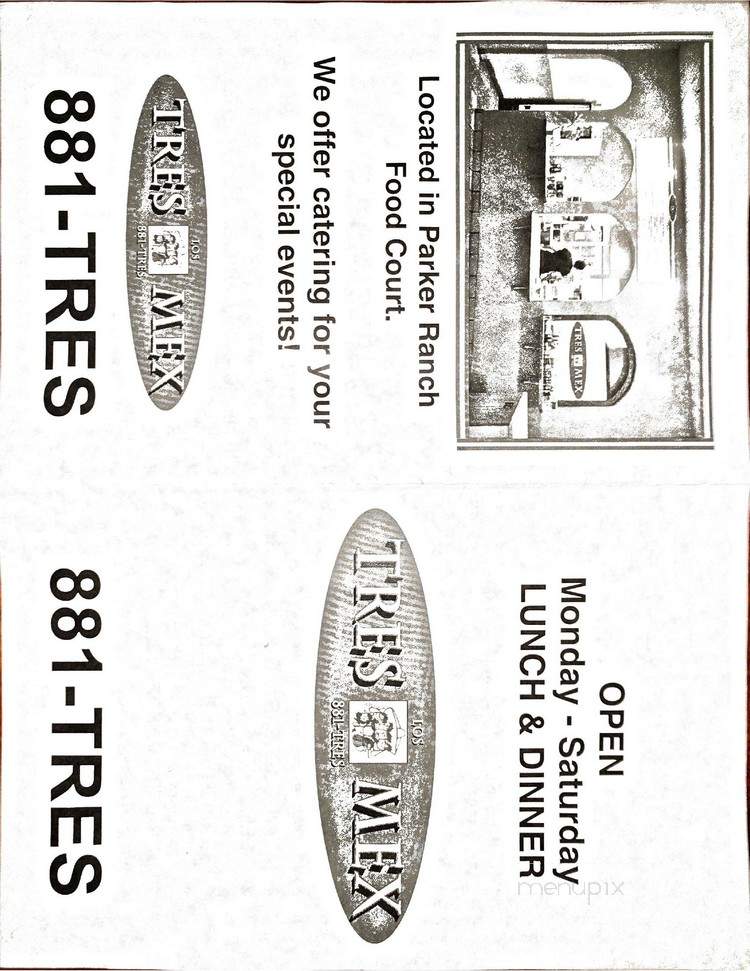 Los Tres Mex - Waimea, HI menu_pic
