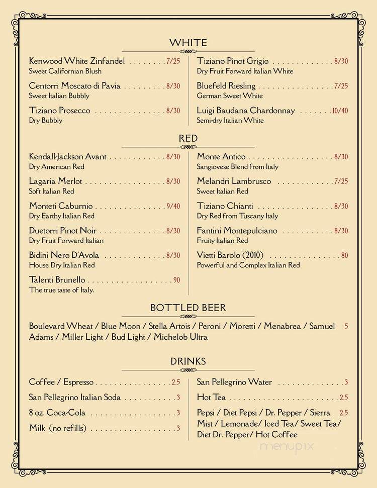 Luigi's Italian Restaurant - Liberty, MO menu_pic