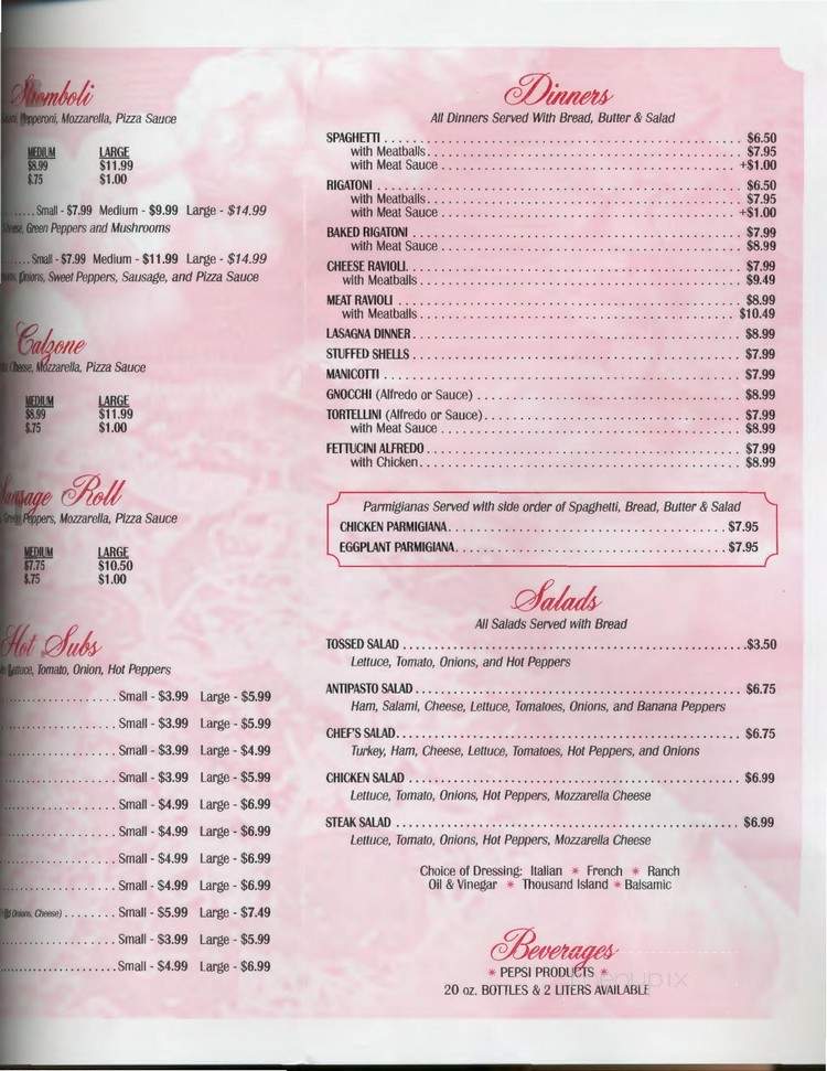 M&M Scotto's Pizzeria - DuBois, PA menu_pic