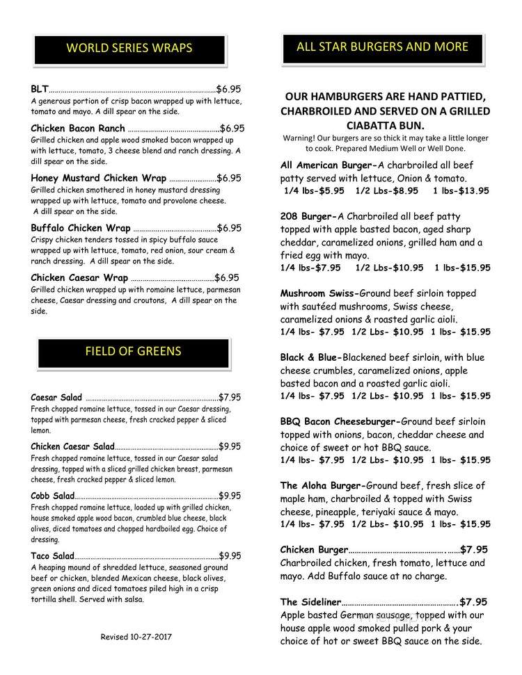 Zone 208 - Lewiston, ID menu_pic