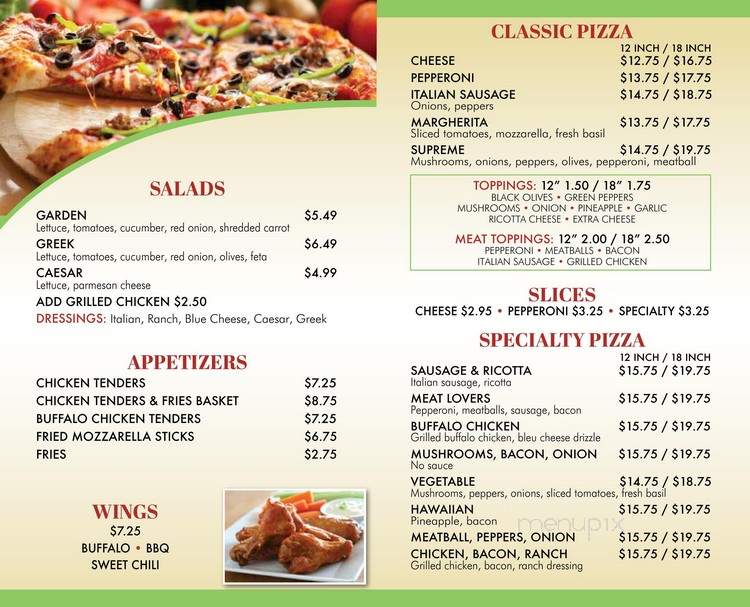 Pizzeria 339 - Hampton Beach, NH menu_pic