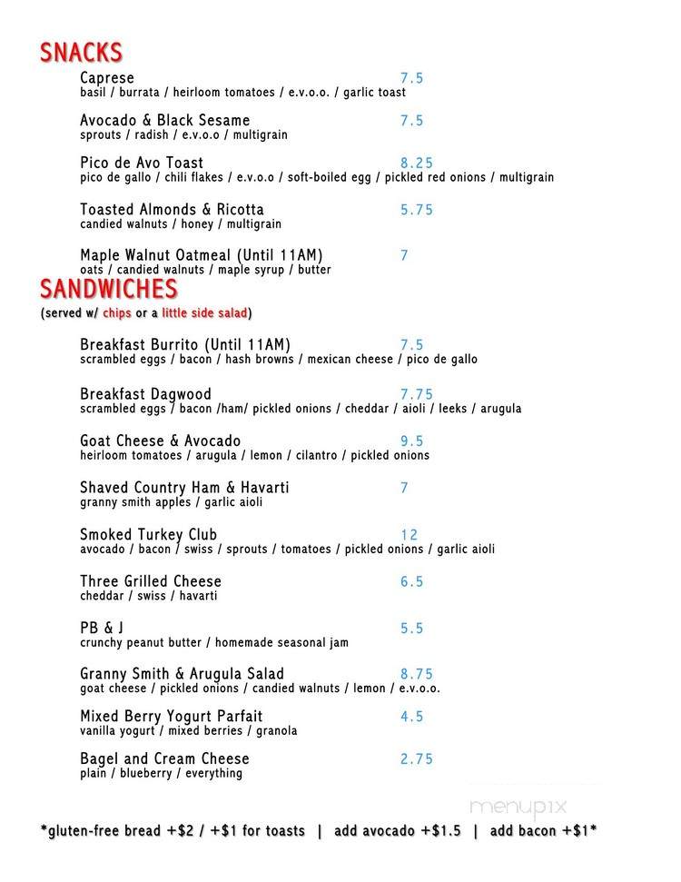 Daily Projects Cafe & Eatery - Algonquin, IL menu_pic