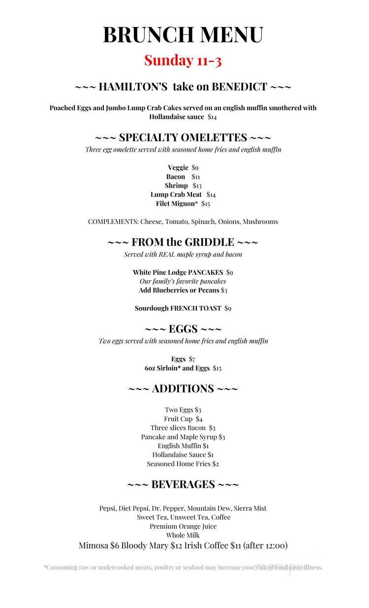 Hamilton's Steakhouse - Asheboro, NC menu_pic
