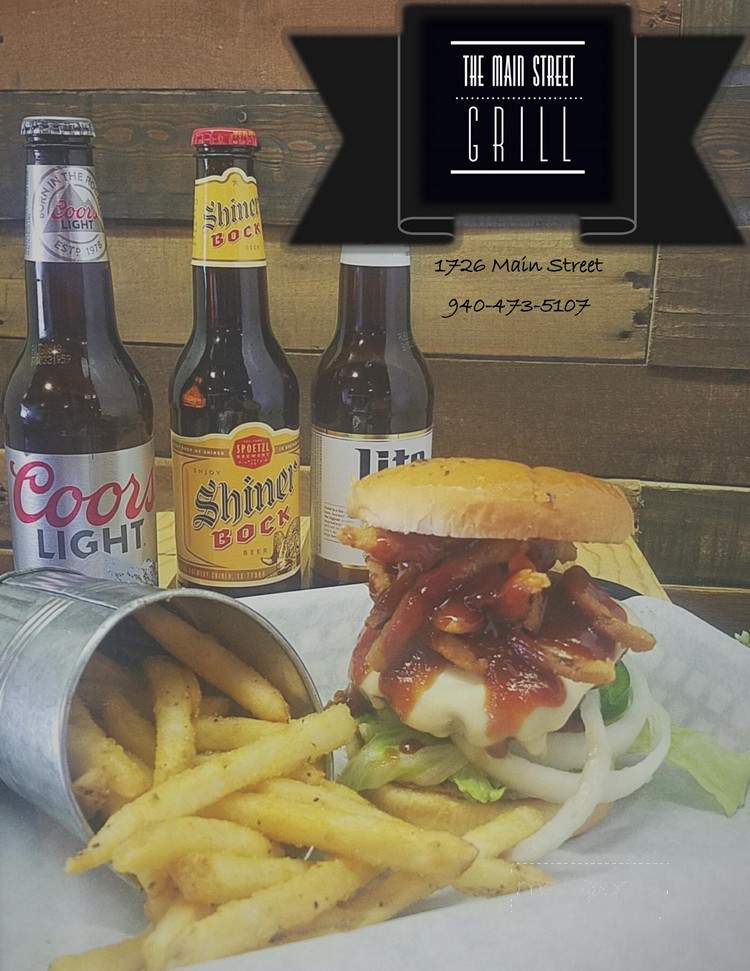 The Main Street Grill - Vernon, TX menu_pic