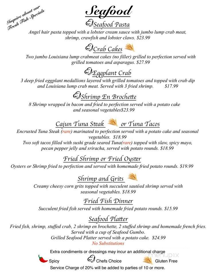 Cafe Josephines - Sunset, LA menu_pic