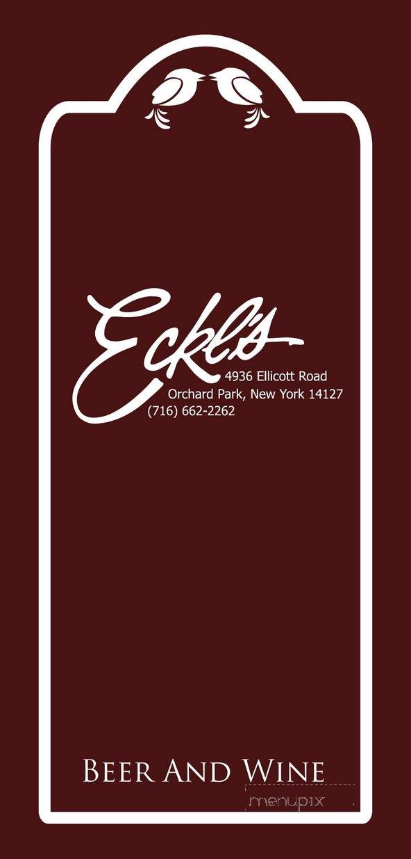 Eckl's Beef & Weck Restaurant - Orchard Park, NY menu_pic