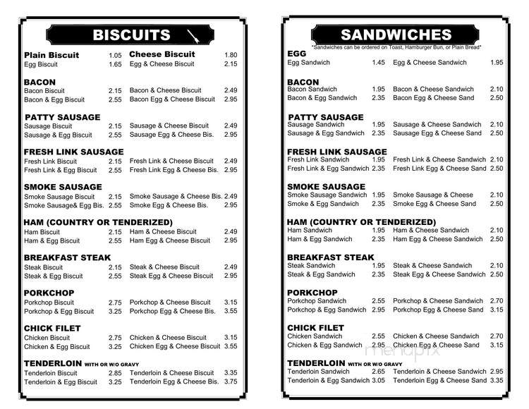 Little Rocket - Farmville, NC menu_pic